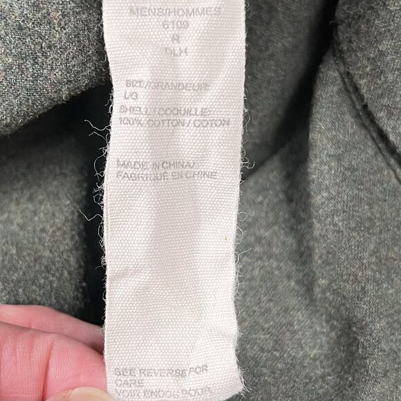 Woolrich Button Up Mens Cotton Flannel Chamois Shirt Large Green Lumberjack - Picture 12 of 13